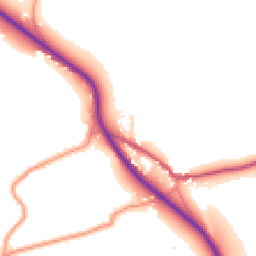 Daytime road noise heatmap for YO22 4LG