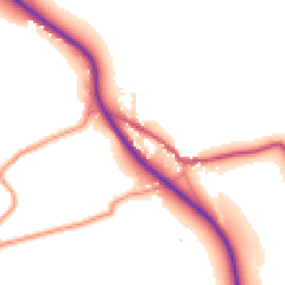 Daytime road noise heatmap for YO22 4LQ