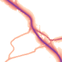 Daytime road noise heatmap for YO22 4LT