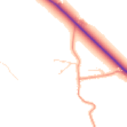 Daytime road noise heatmap for YO22 4NP