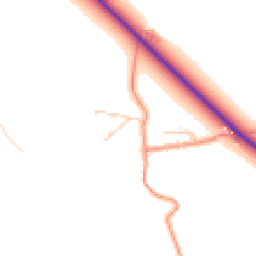 Daytime road noise heatmap for YO22 4NS