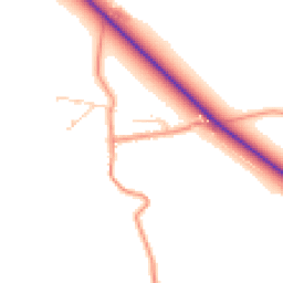 Daytime road noise heatmap for YO22 4NU
