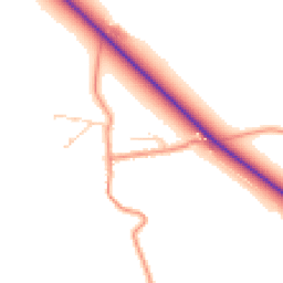 Daytime road noise heatmap for YO22 4NX