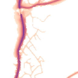 Daytime road noise heatmap for YO22 5AB