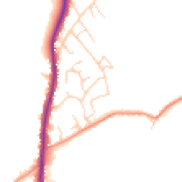 Daytime road noise heatmap for YO22 5DG