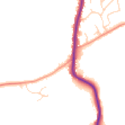 Daytime road noise heatmap for YO22 5EW