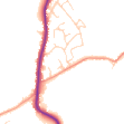 Daytime road noise heatmap for YO22 5HE