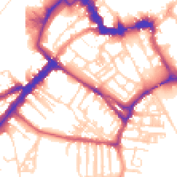 Daytime road noise heatmap for YO23 1AB