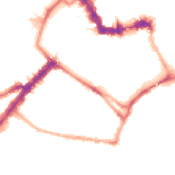 Night-time road noise heatmap for YO23 1AB