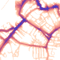 Daytime road noise heatmap for YO23 1AD