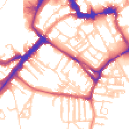 Daytime road noise heatmap for YO23 1AF