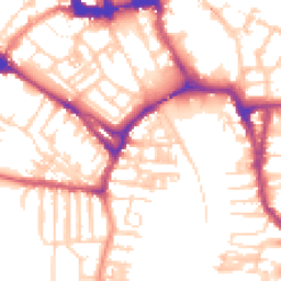 Daytime road noise heatmap for YO23 1AN