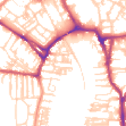 Daytime road noise heatmap for YO23 1AR