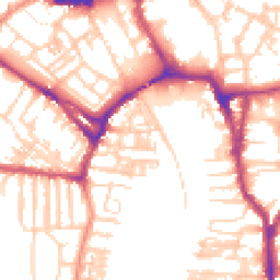 Daytime road noise heatmap for YO23 1AS