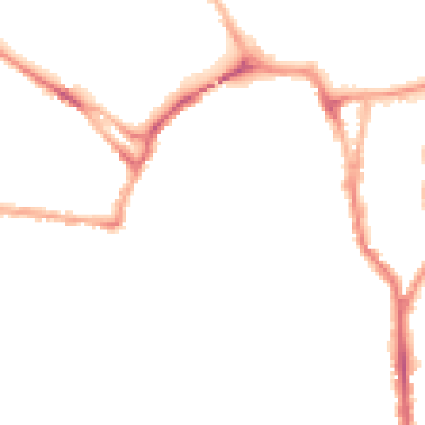 Night-time road noise heatmap for YO23 1BA