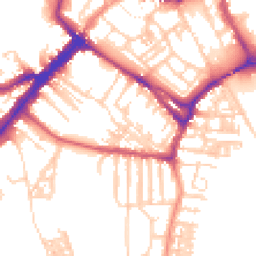 Daytime road noise heatmap for YO23 1BH