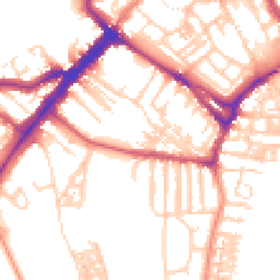 Daytime road noise heatmap for YO23 1BL