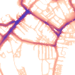 Daytime road noise heatmap for YO23 1BN