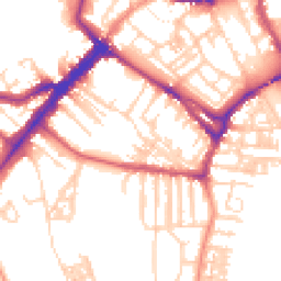 Daytime road noise heatmap for YO23 1BP