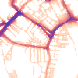 Daytime road noise heatmap for YO23 1BT