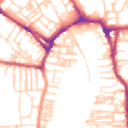 Daytime road noise heatmap for YO23 1DA