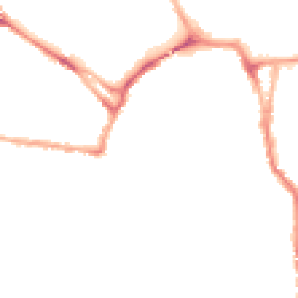 Night-time road noise heatmap for YO23 1DB