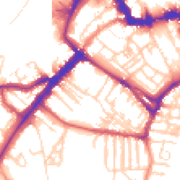 Daytime road noise heatmap for YO23 1DD