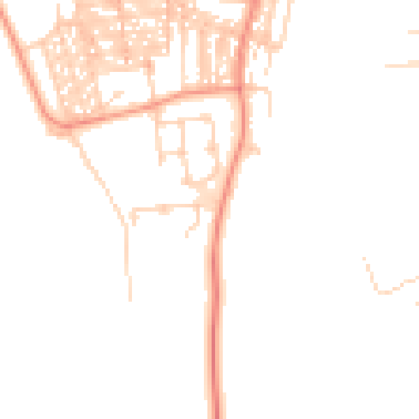 Daytime road noise heatmap for YO23 1DE