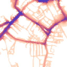 Daytime road noise heatmap for YO23 1DF