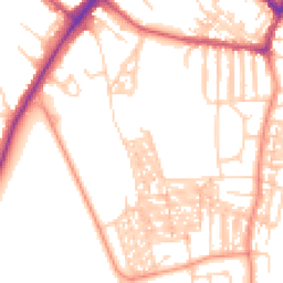 Daytime road noise heatmap for YO23 1DH