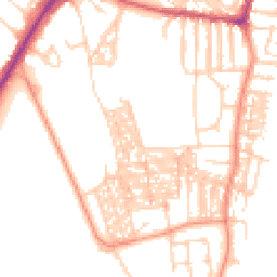 Daytime road noise heatmap for YO23 1DJ