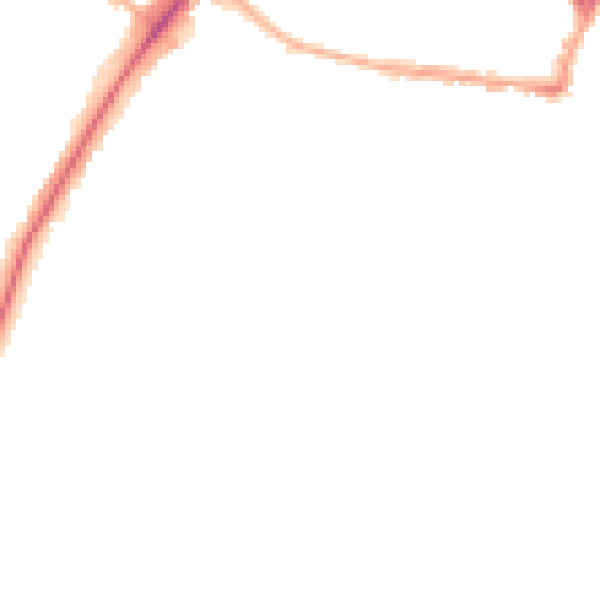 Night-time road noise heatmap for YO23 1DL