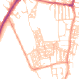 Daytime road noise heatmap for YO23 1DW