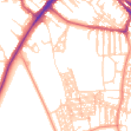 Daytime road noise heatmap for YO23 1EH