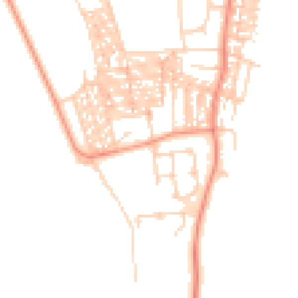 Daytime road noise heatmap for YO23 1FQ