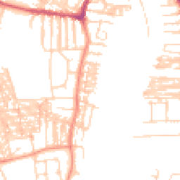 Daytime road noise heatmap for YO23 1LE