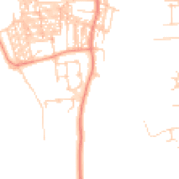 Daytime road noise heatmap for YO23 1LU