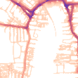 Daytime road noise heatmap for YO23 1PW