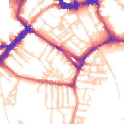 Daytime road noise heatmap for YO23 1YA