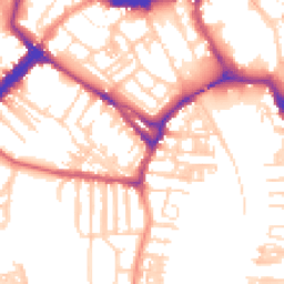 Daytime road noise heatmap for YO23 1YD