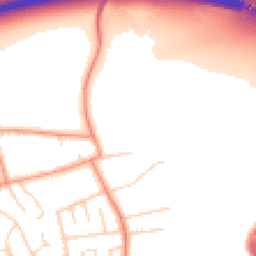 Daytime road noise heatmap for YO23 2QE