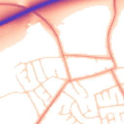 Daytime road noise heatmap for YO23 2QH