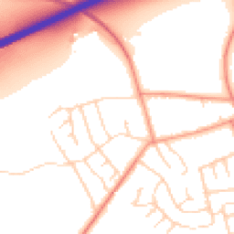 Daytime road noise heatmap for YO23 2QS