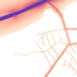 Daytime road noise heatmap for YO23 2QY