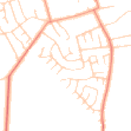Daytime road noise heatmap for YO23 2RL