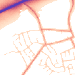 Daytime road noise heatmap for YO23 2RZ