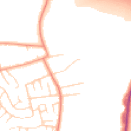 Daytime road noise heatmap for YO23 2SB