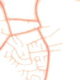 Daytime road noise heatmap for YO23 2SL