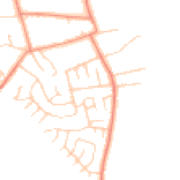 Daytime road noise heatmap for YO23 2SQ
