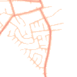 Daytime road noise heatmap for YO23 2SR